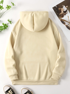 เสื้อฮู้ดซิปหน้าสำหรับผู้หญิงไซส์ใหญ่ ลายดาวสีแดง ผ้าฟลีซโพลีเอสเตอร์ 100% ป้องกันขนร่วง โลโก้ด้านหน้า แขนยาว - Product Image 6