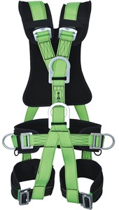 ชุดสายรัดนิรภัยแบบเต็มตัว โพลีเอสเตอร์ โครงสร้างโลหะ รับน้ำหนักได้ 1500 กก. ความแข็งแรง 100 กก. ปรับความยาวได้ 4 ห่วงเหล็ก D-Ring - Product Image 2