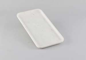 Plateau en marbre naturel avec un motif de veining unique pour l'organisation de la salle de bain, la présentation de parfums et la décoration contemporaine de la maison - Product Image 5