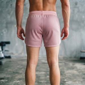 <b>Pink</b> Mesh <b>Men's</b> <b>Shorts</b> Breathable Quick Dry Athletic Training <b>Shorts</b> Elastic Waist Pockets Casual Gym Wear - Product Image 3