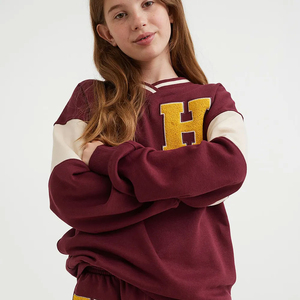 Ensemble de survêtement 2 pièces pour enfants, grande taille, sur mesure, qualité supérieure, 100 % coton, hiver, garçons/filles, réversible, respirant - Product Image 1