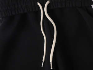 Men's Black Cotton Sweatpants Elastic Waist Casual Knitted Midweight Autumn Wear - Product Image 4