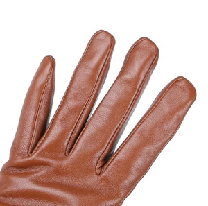 Gants en cuir de mouton souple marron personnalisés haute performance pour hommes et femmes, pour le cyclisme hivernal et les sports de plein air, usage quotidien - Product Image 4
