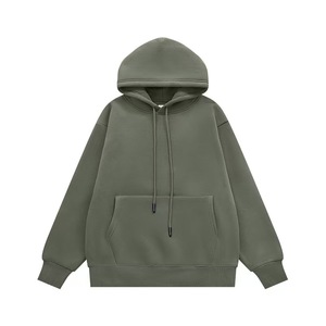 เสื้อฮู้ดผู้ชายสำหรับฤดูหนาว ผ้าฝ้าย 100% ป้องกันขนร่วง ทรงหลวม แขนปกติ สีพื้น น้ำหนัก 400 กรัม - Product Image 3