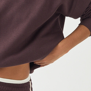 Sweat-shirt confortable pour femmes avec doublure en polaire isolante, design économique à manches longues, service OEM, couture de haute qualité - Product Image 4