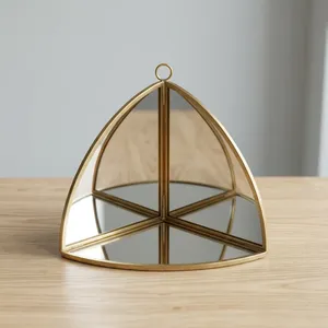 Artisan Design Geometric <b>Mirror</b> Vanity Organizer Standing Countertop Display <b>Storage</b> Modern Design Bathroom Living Room Wall - Product Image 5