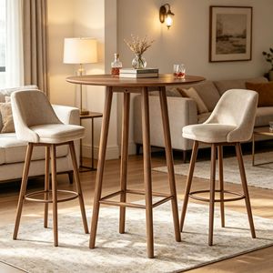 Tavolo Alto Pieghevole per Bar, Arredamento per Interni ed Esterni, Casa, Hotel, Seminterrato, Giardino, Feste con Base a Gamba - Product Image 1