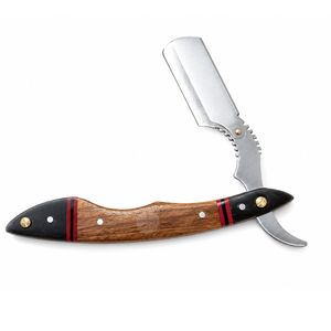 Shaving Razor – SSR 004 Hair Cut Razor Change Blade Type Shaving Knife Professional Straight Manual Razors Redwood Handle <b>Shaver</b> - Product Image 1