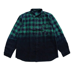OEM Long Sleeve Plaid Flannel Shirt Custom Made Checked Gradient Color Casual <b>Button</b> Down Turn down Collar Flannel Shirt Men - Product Image 1