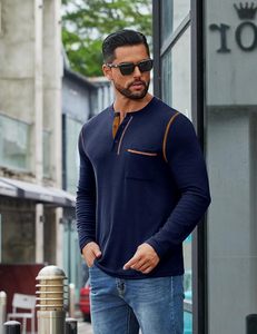 Camiseta Casual de Manga Larga con Cuello Redondo para Hombre, Personalizada OEM, Tejido de Punto, Mezcla de Spandex/Algodón, Ecológica, de Secado Rápido, 220g, Parte Delantera - Product Image 2