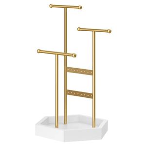 Organizador de Joyas Definitivo con Soporte Multipanel para Pendientes, Barras para Collares, Ranuras para Pulseras, Bandeja de Almacenamiento y Exhibidor Elegante para Tocador - Product Image 4