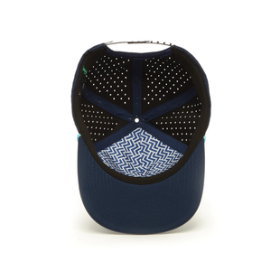 Casquettes de baseball de haute qualité, chapeaux de golf sportifs, logo personnalisé, patchs en caoutchouc PVC, trous découpés au laser, visière incurvée, tissu imperméable - Product Image 4