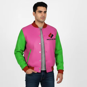 Veste de baseball de style varsity pour homme, vêtement décontracté de style streetwear - Product Image 1