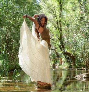 Falda Maxi de Cintura Alta, de Algodón y Rayón, Fluida, para Bailar, con Tela Ligera y Estilo Bohemio Informal - Product Image 1