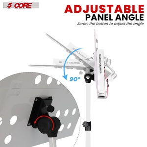 Support de musique 5-en-1 réglable pour bureau, porte-partitions portable, support de livre pliable tout en métal - Product Image 4