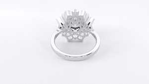 Anillo de Moissanita Flor de Loto, Plata de Ley 925, Anillo Floral Inspirado en la Naturaleza, Anillo de Declaración, Regalo Espiritual para Ella - Product Image 2