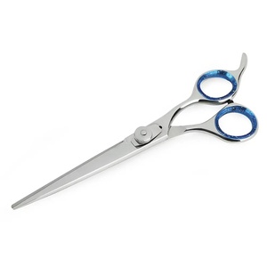 Tijeras de Peluquería Profesionales de Acero Inoxidable con Punta Afilada para Diestros, Mango Largo de Goma y 28 Dientes, Duraderas para Uso en Salones de Belleza - Product Image 1