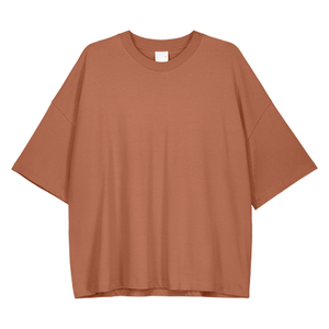 เสื้อยืดทรงบ็อกซี่สำหรับผู้หญิง ผลิตตามสั่ง (OEM) ผู้ผลิตเสื้อยืดโอเวอร์ไซส์แขนสั้นผ้าฝ้าย สไตล์ลำลอง มีจำหน่ายสำหรับการสั่งซื้อจำนวนมาก - Product Image 1