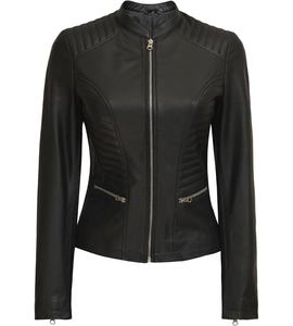 Veste en cuir véritable de haute qualité pour femmes élégantes Slim Fit Design broderie décoration veste en cuir respirant en gros - Product Image 1