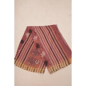 Tissu imprimé en soie poly indienne vintage pour la confection de robes, matériel de couture, textile artisanal - Product Image 4