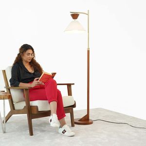 Lámpara de Pie Marrón Contemporánea Zensa de 110V para Sala de Estar y Dormitorio, Lámpara de Pie para Iluminación de Oficina en el Hogar - Product Image 3