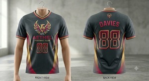 เสื้อฟุตบอลสั่งทำ สีน้ำเงิน ดำ ขาว เบอร์ 23 ชุดทีม ระบายอากาศ แห้งเร็ว ชุดกีฬา ขายส่งจากโรงงาน รับผลิตตามแบบ - Product Image 2