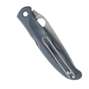 Couteaux pliants professionnels gris avec lame argentée tranchante, manche lisse et profilé, ouverture circulaire pour le pouce et métal portable - Product Image 4