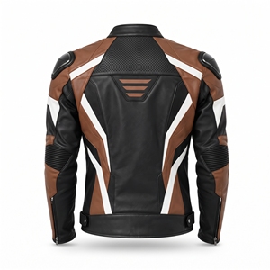 Chaqueta de Motociclista de Cuero para Hombre, Diseño Personalizado, Transpirable, Resistente al Viento, con Cremallera Completa, Chaqueta de Moto de Cuero PU - Product Image 5