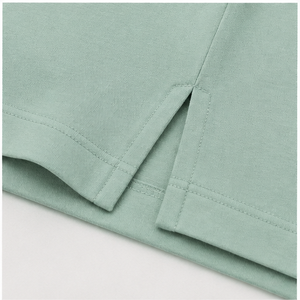 Camiseta Corta de Cuello en V para Mujer, Color Verde Menta, Corte Holgado, Modelo WTS-0121 - Product Image 5