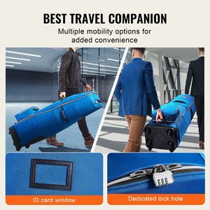 Sac de voyage de golf robuste en polyester Oxford 1200D, souple, imperméable, rembourré, résistant à l'usure, pour l'extérieur - Product Image 6