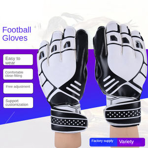 Football Goalkeeper Gloves Wrist Length Full Finger Non-Slip Breathable Adjustable Wrist <b>Strap</b> Pull-On Closure Unisex Sports PU - Product Image 6