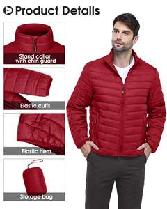 Chaqueta Acolchada Informal de Invierno con Estampado Personalizado, Transpirable y de Secado Rápido, Cuello Alto, 100% Poliéster - Product Image 5