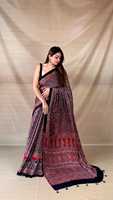 Kurta Katun Bordir Tradisional Wanita India Dengan Desain Burung Merak Untuk Pakaian Santai Semua Musim