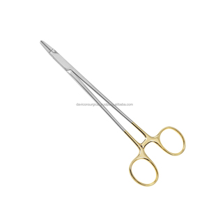 Soporte de aguja T.C Ryder de acero inoxidable manual de 6 pulgadas de alta calidad con base de instrumentos quirúrgicos de Clip liso recto de 1MM - Product Image 2