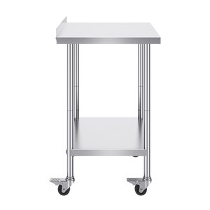 Tavolo da Lavoro Commerciale in Acciaio Inox 24 X 30 X 40 Pollici con Ruote, Banco da Lavoro per Preparazione Alimenti, Scaffale Metallico con Garanzia di 30 Anni - Product Image 1