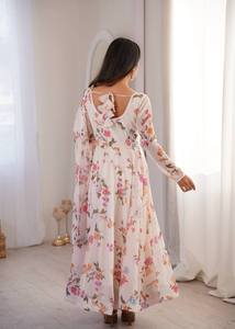 Robe Anarkali à imprimé floral pour femmes, robe et pantalon spéciaux avec dupatta - Product Image 3