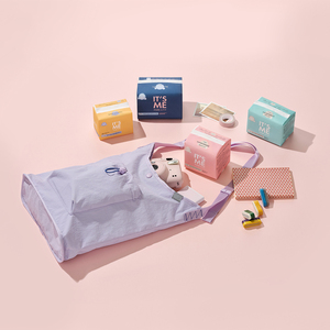 [Its Me] Pure & Fit - Paquete de 10 Toallas Sanitarias Grandes con Diseño de Diamantes para una Absorción Rápida y Servilleta Menstrual - Product Image 2