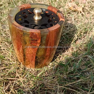 Quemador de Incienso de Resina de Lujo Artístico, Diseño Contemporáneo para Decoración del Hogar en Ramadán y Eid, Regalo - Product Image 1