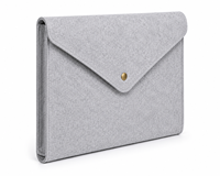 Bolsa de Fieltro Gris para Documentos, Carpeta de Archivos, Funda de Almacenamiento Portátil para Viajes y Uso en el Escritorio
