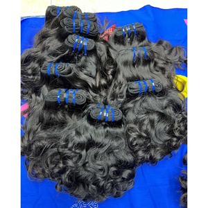 CHEVEUX INDIENS FRISÉS DE QUALITÉ SUPÉRIEURE AVEC CUTICULES ALIGNÉES 100% NATURELS ET LISSES EXTENSIONS DE CHEVEUX INDIENS D'UN SEUL DONATEUR DE QUALITÉ SUPÉRIEURE - Product Image 4