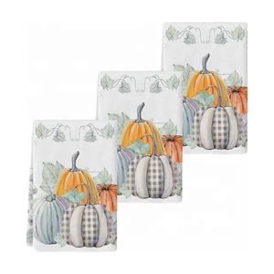 Ensemble de serviettes de cuisine personnalisables, 100% coton filé à l'anneau, naturel, brodé, écologique, hautement absorbant, séchage rapide - Product Image 5