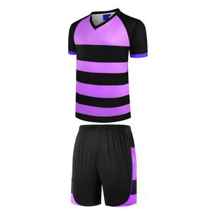 Uniforme de Fútbol Personalizado, Conjunto de Ropa Deportiva de Estilo Rayas con Sublimación y Logotipo del Club - Product Image 3