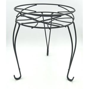 Ensemble de 2 supports pour plantes ronds en métal noir mat de 13 pouces, finition galvanisée, taille personnalisée pour les hôtels et l'usage commercial - Product Image 4