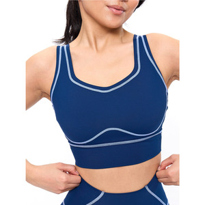 Soutien-gorge de sport pour femme, haute élasticité, respirant, avec soutien dorsal racerback, fermeture éclair frontale, grande taille, pour yoga et entraînement - Product Image 6