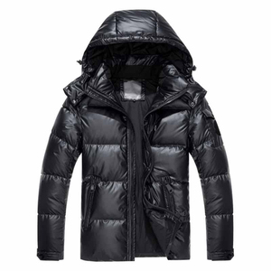 Chaqueta Acolchada de Fibra de Poliéster para Exteriores OEM, con Capucha, Cuello Alto, Cierre de Cremallera, Talla Grande, Transpirable, para Hombre, Venta al Por Mayor Personalizada - Product Image 2
