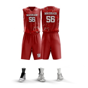 Maillot et short de basket-ball entièrement sublimés Ensemble d'uniformes de basket-ball personnalisés Vente en gros Fabricant d'uniformes de basket-ball - Product Image 2