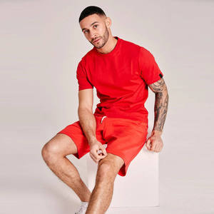Ensemble T-shirt et short en coton 100% lavé, coupe oversize, pour homme - Collection été en gros - Product Image 1