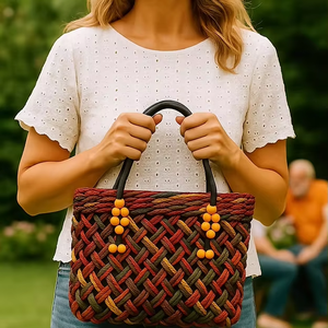 Sac à main élégant et spacieux pour femme, en matériau durable, avec plusieurs compartiments, idéal pour un usage quotidien, sac de mode estival indien - Product Image 2