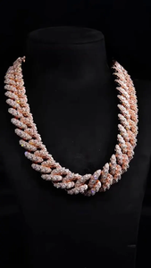 Cadena Cubana de Plata de Ley 925 con Incrustaciones de Diamantes Moissanite VVS, Estilo Hip Hop, Lujosa y Brillante, Regalo para Hombre y Mujer - Product Image 2