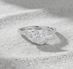 Stonewels Toi Et Moi Pav Lab-Grown Diamond Rose Gold Plated for Certified Prong Setting <b>Ring</b> - Product Image 2